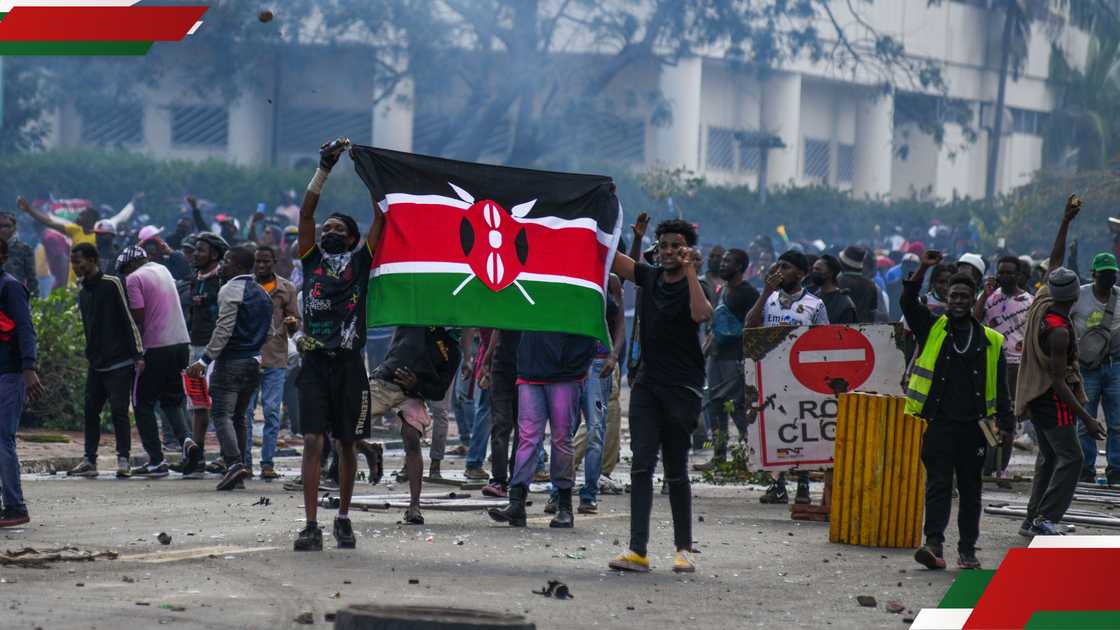 Protesters in Nairobi. Protesters in Nairobi.