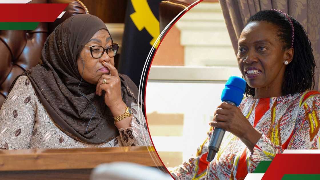 The Tanzanian government has explained why Martha Karua (right frame) was detained in Tanzania. The Tanzanian government has explained why Martha Karua (right frame) was detained in Tanzania.