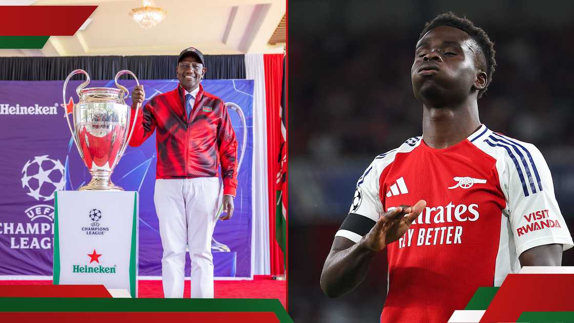 William Ruto Atabiri Ushindi wa Arsenal Dhidi ya PSG, Asema Itanyanyua Kombe la Ligi ya Mabingwa William Ruto Atabiri Ushindi wa Arsenal Dhidi ya PSG, Asema Itanyanyua Kombe la Ligi ya Mabingwa