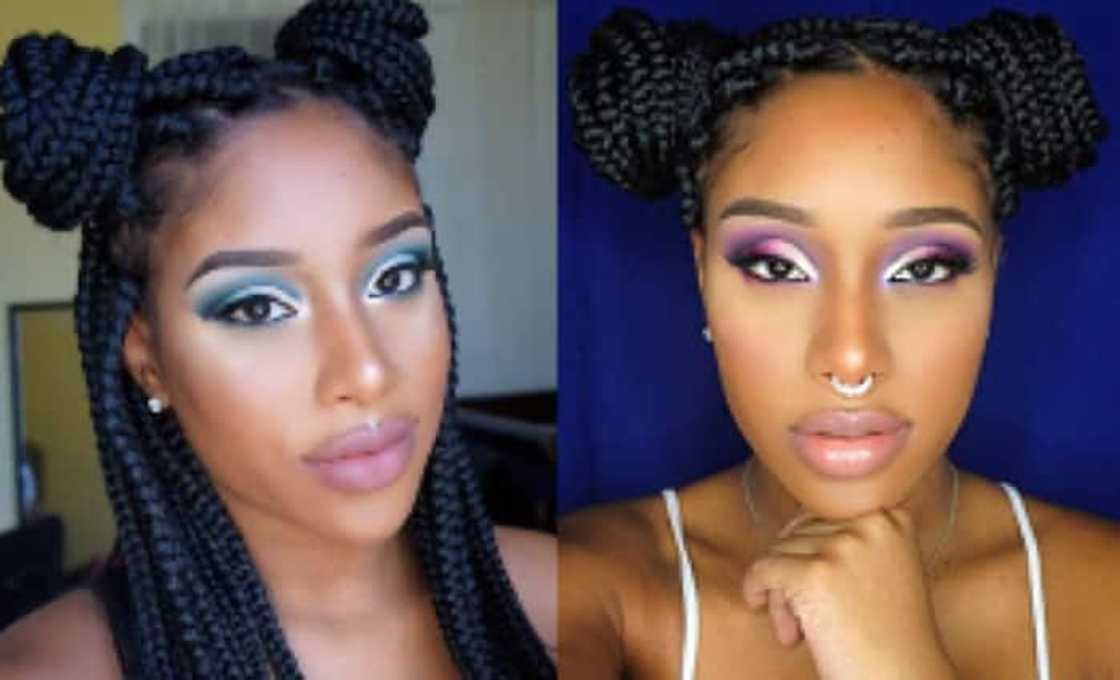 Box braids pigtails Box braids pigtails