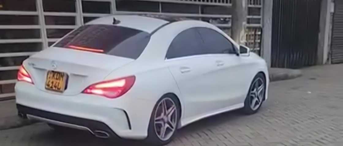 Kiambu man Ian Muhindi's Mercedes car. Kiambu man Ian Muhindi's Mercedes car.