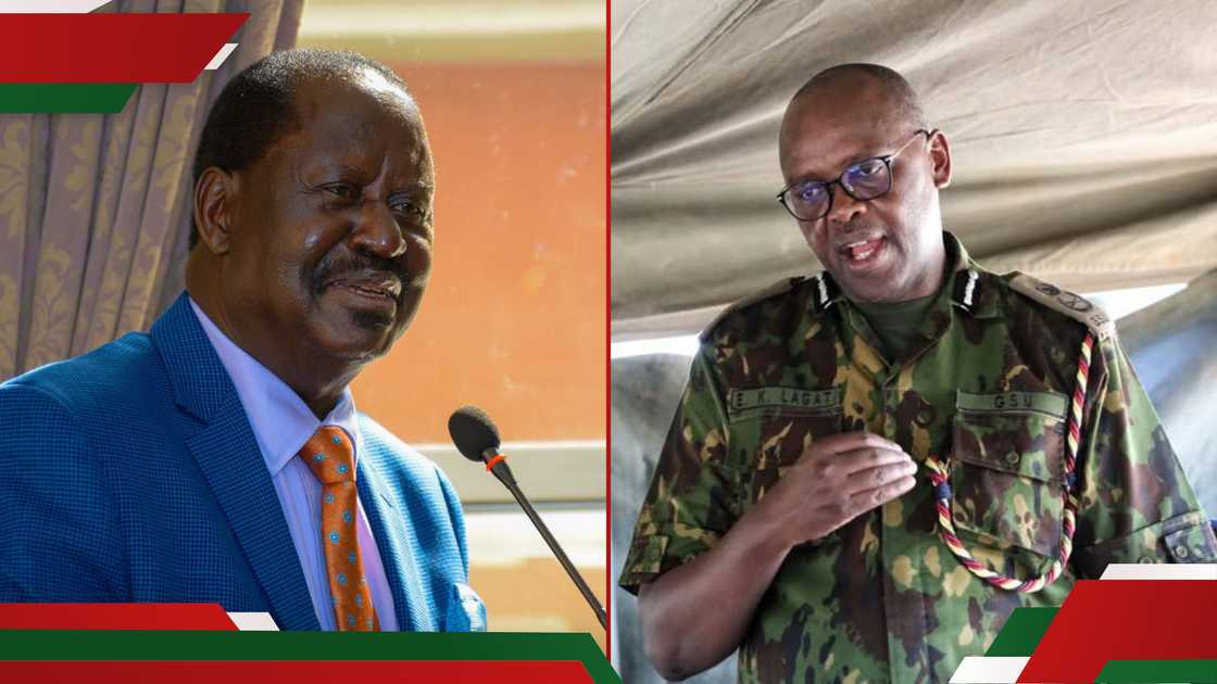 Photo collage of Raila Odinga and Eliud Lagat. Photo collage of Raila Odinga and Eliud Lagat.