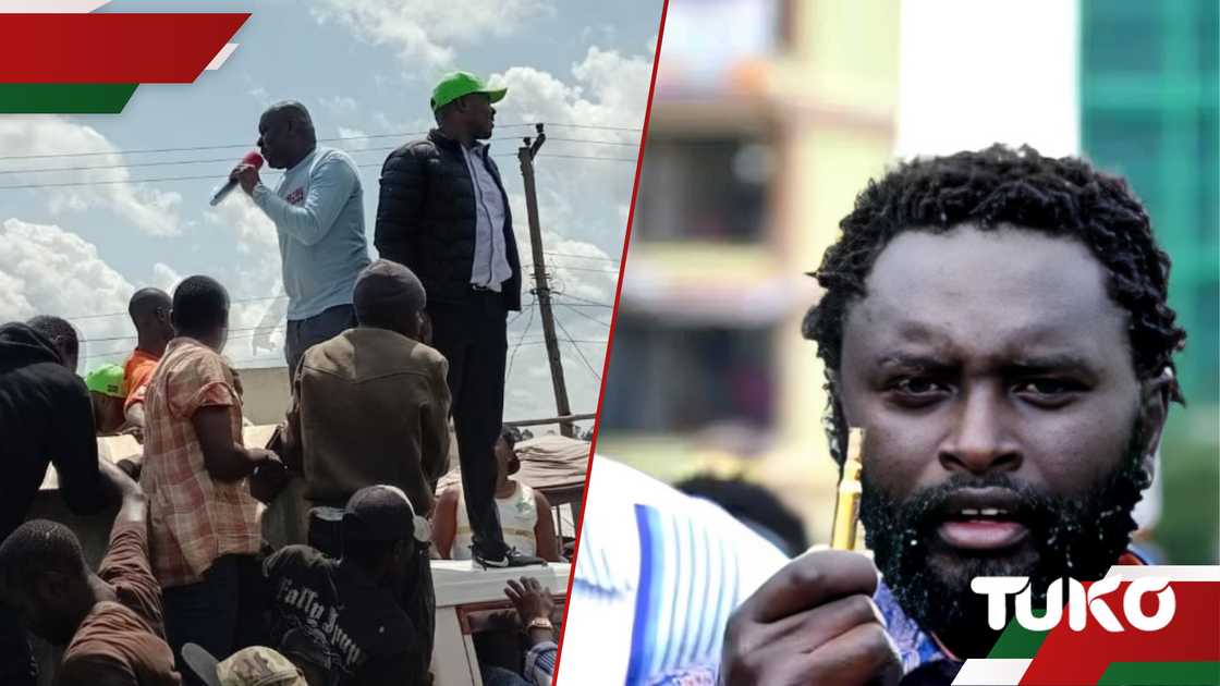 Photo collage of Clephas Malala and John Methu during rally in Kakamega. Photo collage of Clephas Malala and John Methu during rally in Kakamega.