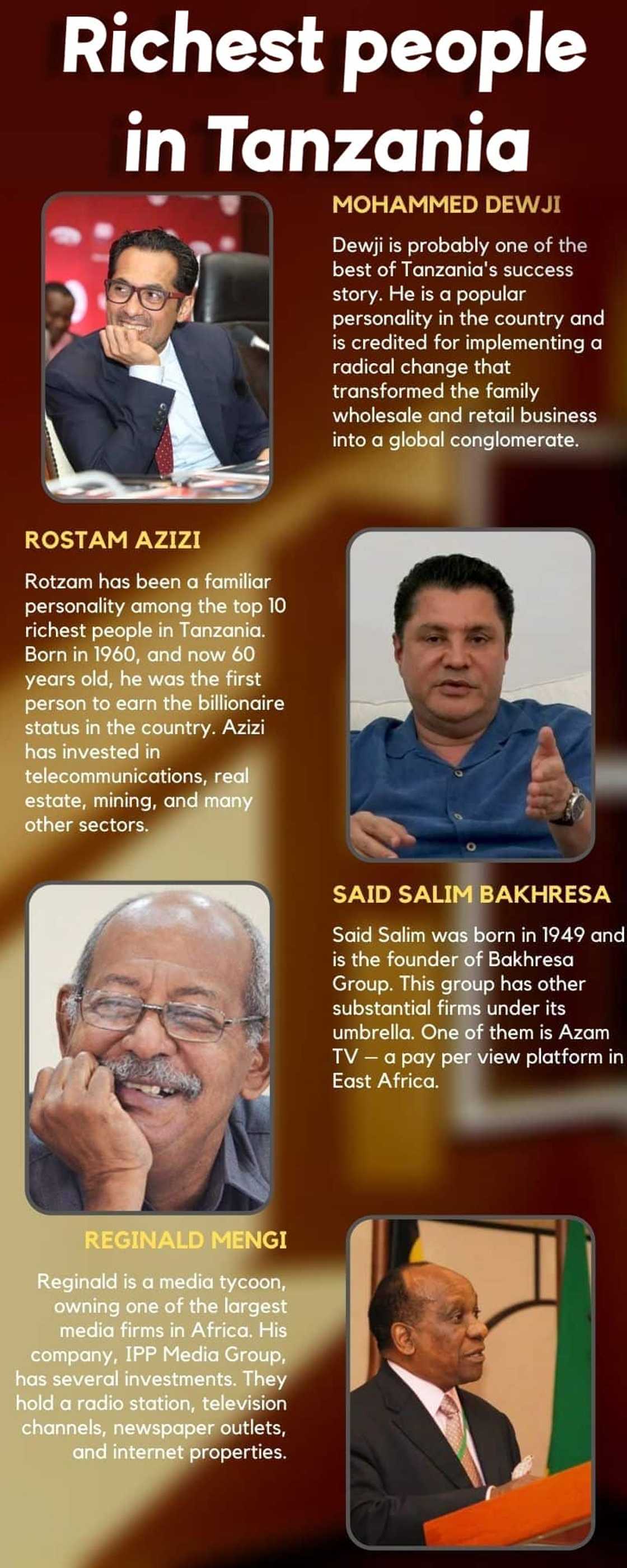 Richest people in Tanzania Richest people in Tanzania