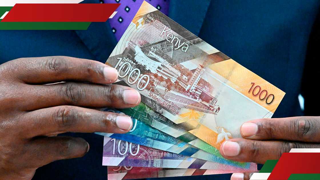 Kenyan shilling notes. Kenyan shilling notes.
