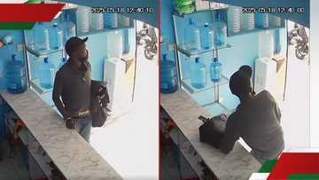Kajiado: Picha za CCTV zanasa mwanaume akiiba bila aibu katika duka la ATM ya maji