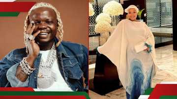 Harmonize meets ex Fridah Kajala at football match, share warm hug: "Jeshi"